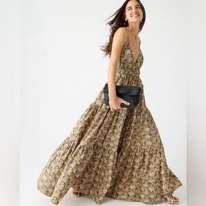 J.Crew NWT Oahu V-neck tiered dress in dandelion swirl Size XS